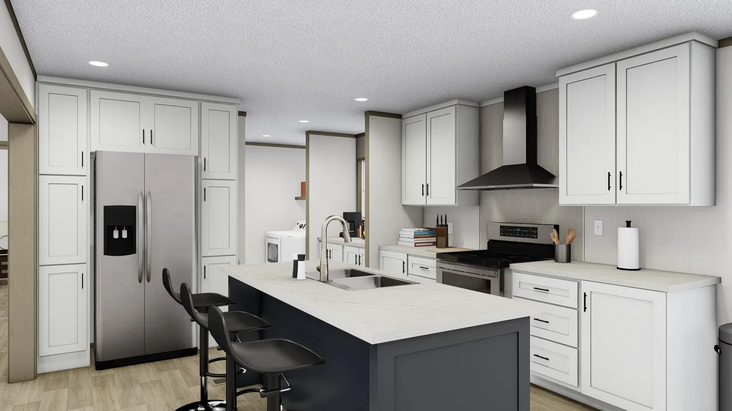 Alternate view of The Boone kitchen showcasing different appliances or angles.